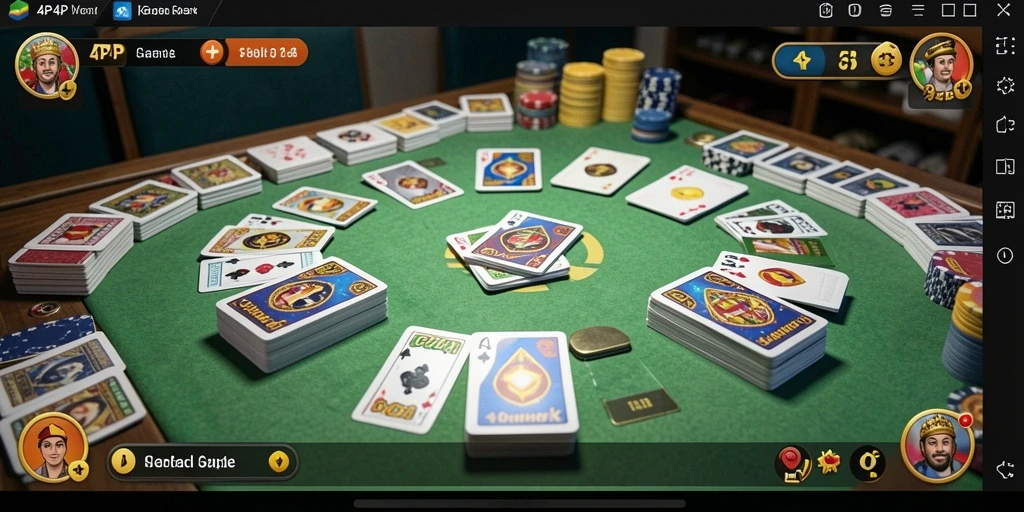 Screenshot dari gameplay Gaple yang menegangkan di 4P4P.