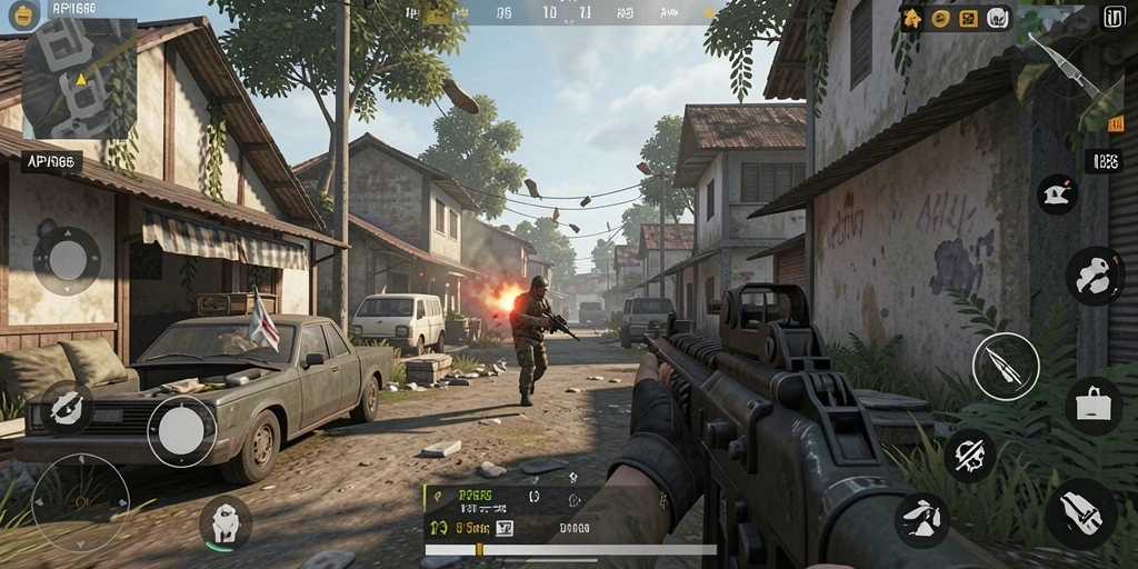 Tampilan gameplay seru dalam API66 yang menegangkan.