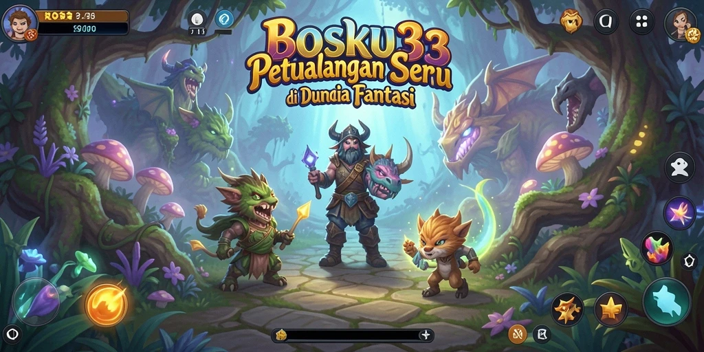 Tampilan gameplay seru BOSKU33 dengan aksi petualangan yang mendebarkan.