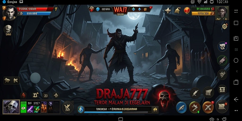 Tampilan gameplay menegangkan dalam suasana kegelapan