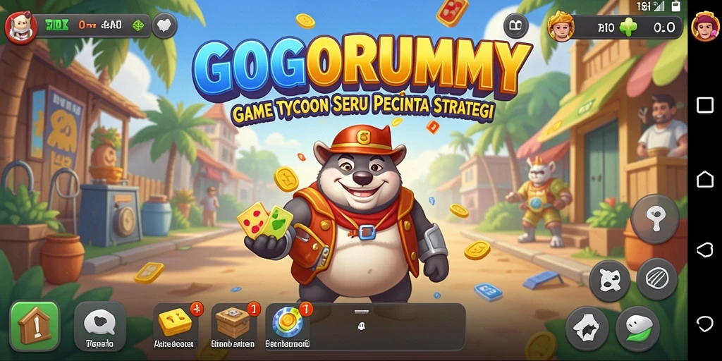 Tampilan gameplay seru dan strategi dalam GOGORUMMY.