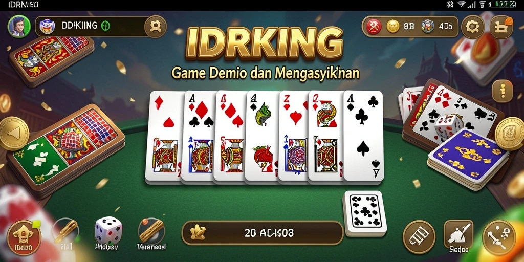 Tampilan gameplay seru dari game Domino IDRKING yang menyenangkan.