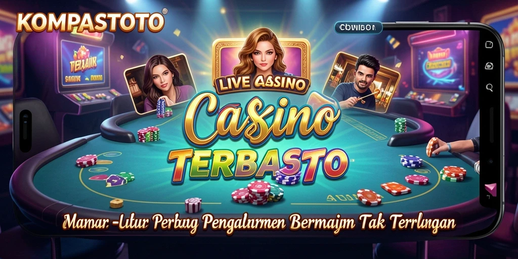 Tangkapan layar gameplay KOMPASTOTO dengan dealer langsung dan pengalaman kasino.