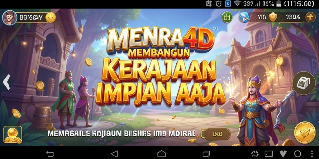 Tampilan menarik dari gameplay <strong>MENARA4D</strong> dengan elemen Tycoon yang seru.