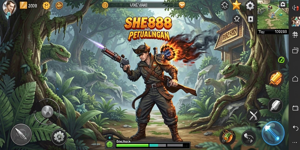 Tampilan gameplay SHE888 yang menarik dan penuh aksi.