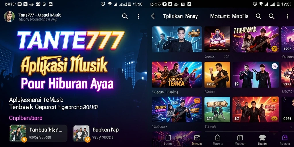 Tampilan menarik dari gameplay musik di TANTE777.