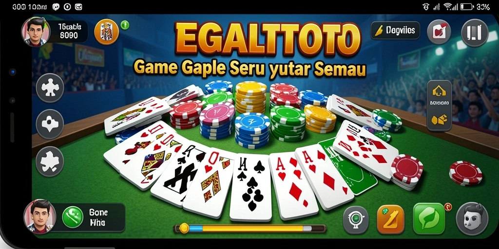 Screenshot TEGALTOTO menampilkan gameplay Gaple yang menarik.